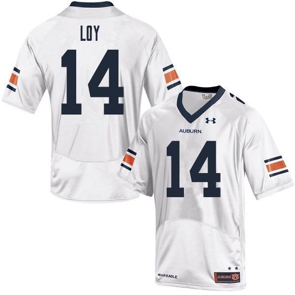 Men #14 Grant Loy Auburn Tigers College Football Jerseys Sale-White